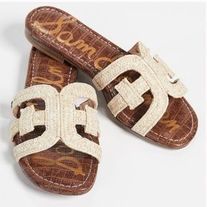 Sam Edelman Beckie slide raffia sandals like new